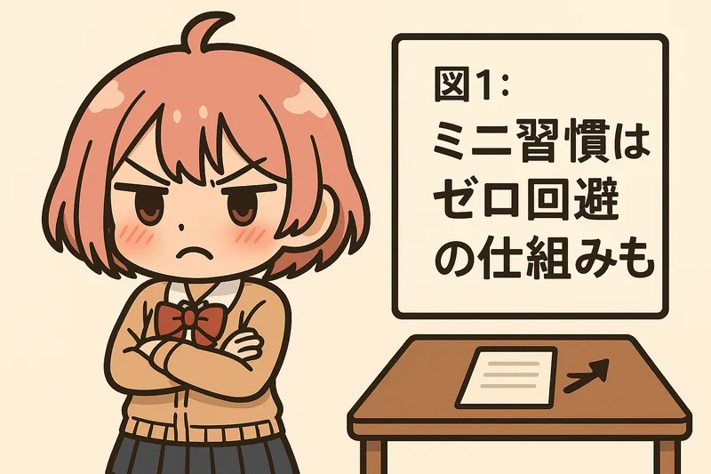 1分ミニ習慣の概念図（起動コストの最適化）