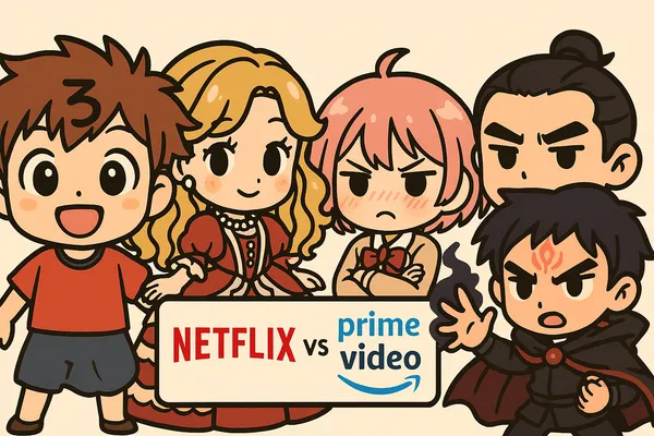 NetflixとAmazonプライムの比較イメージ