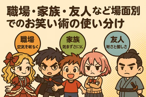職場/家族/友人での使い分け図