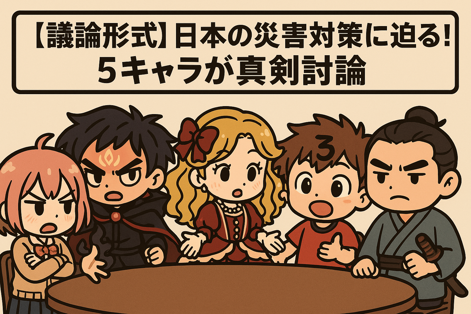 【議論形式】日本の災害対策に迫る！5キャラが真剣討論