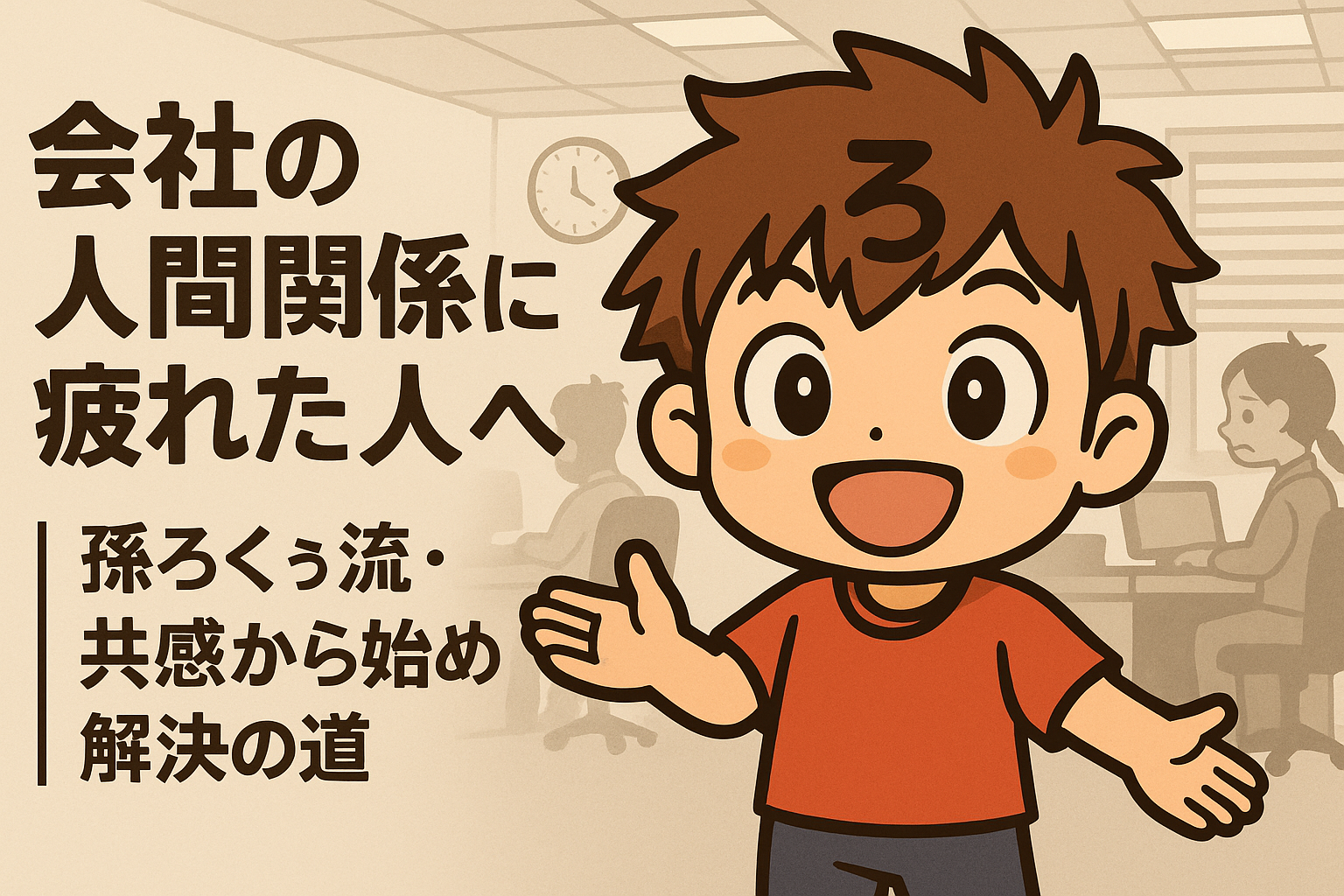 会社の人間関係に疲れた人へ｜孫ろくぅ流・共感から始める解決の道